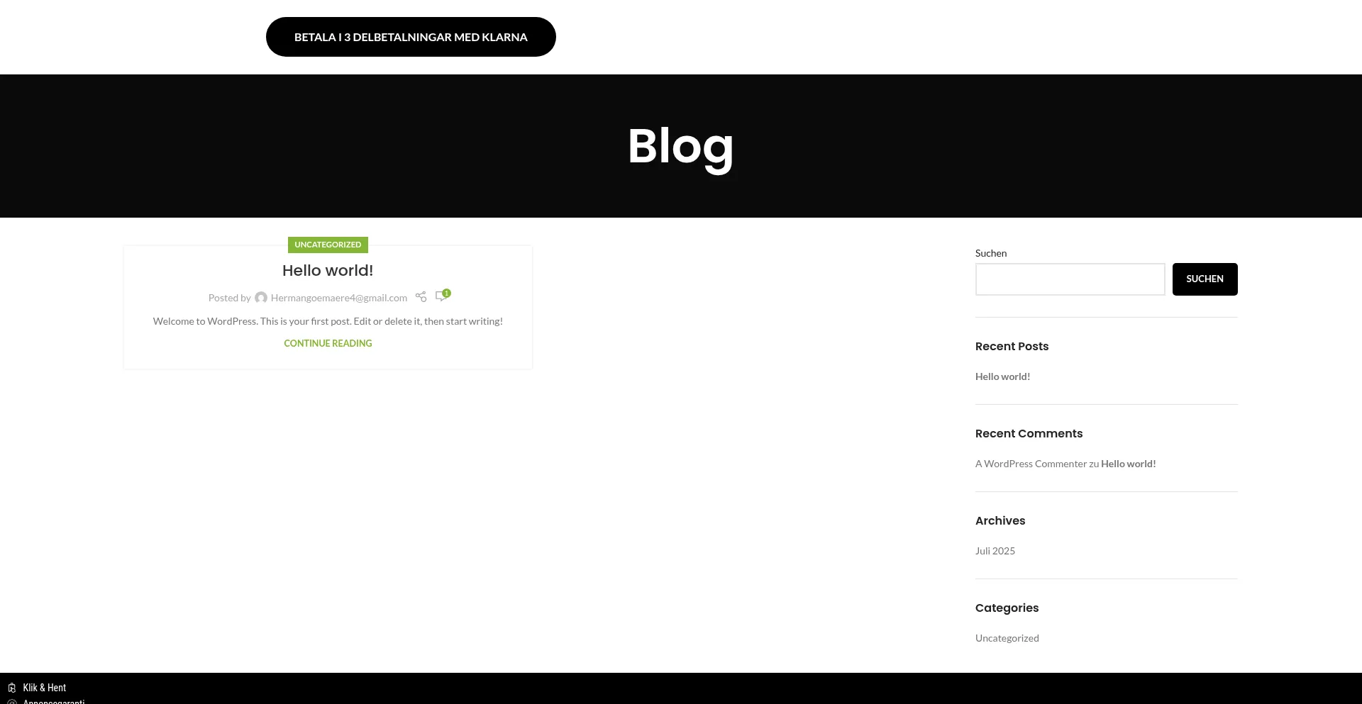 Website screenshot of Norlymarkt.shop