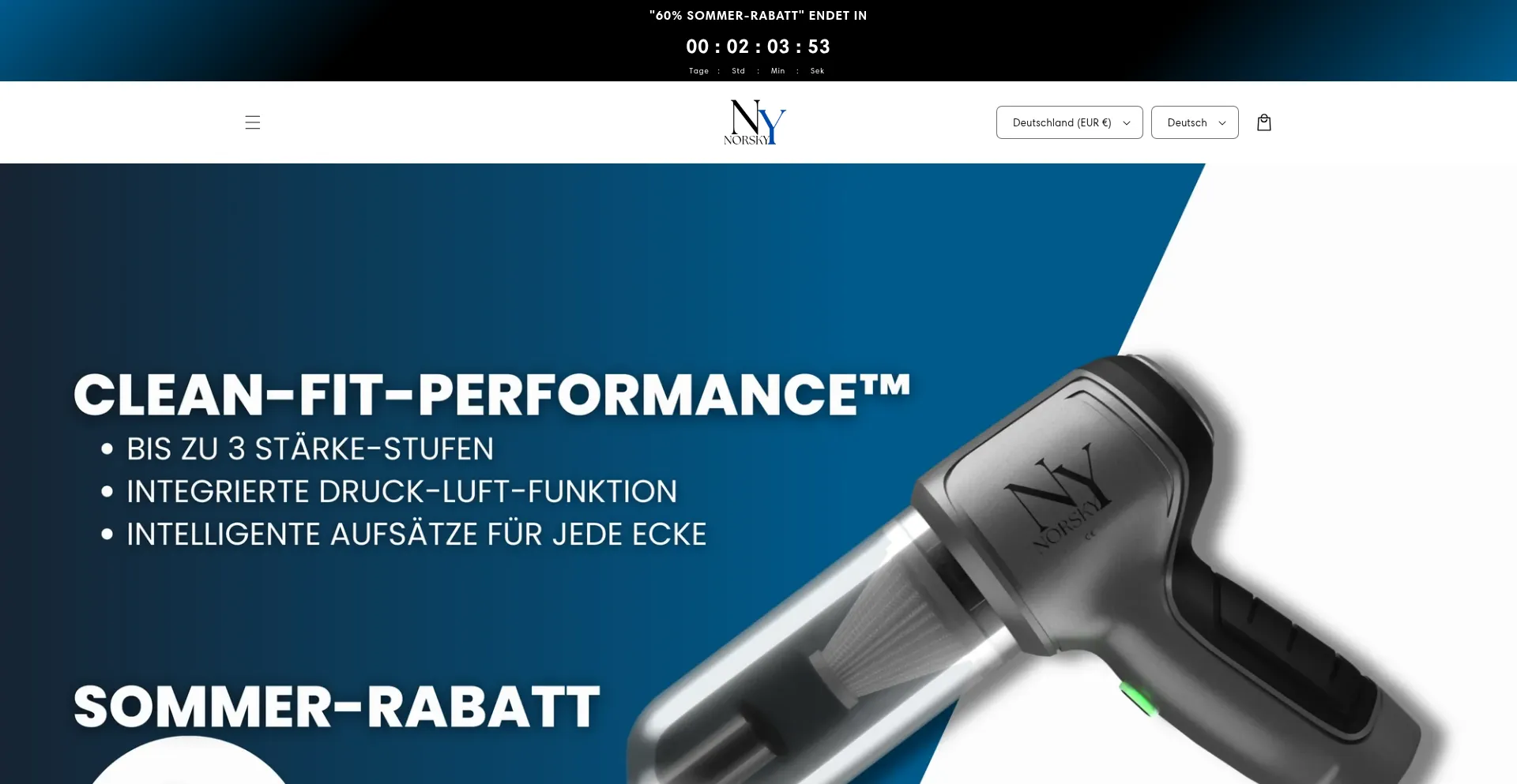 Website screenshot of Norsky.de