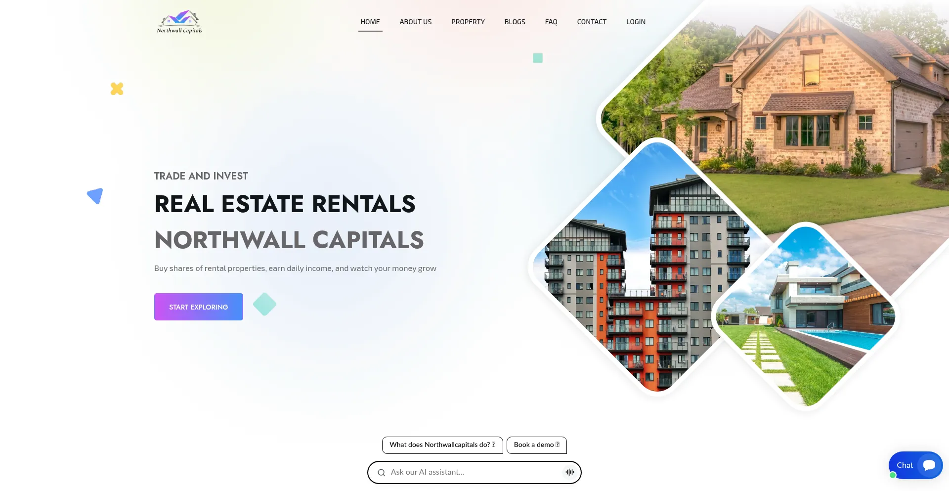 Website screenshot of Northwallcapitals.io