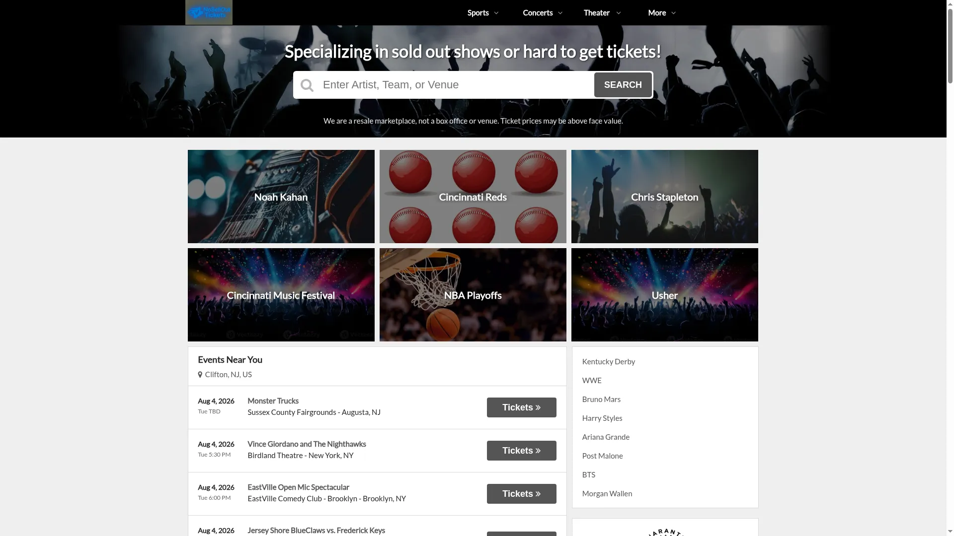 Nosellouttickets.com