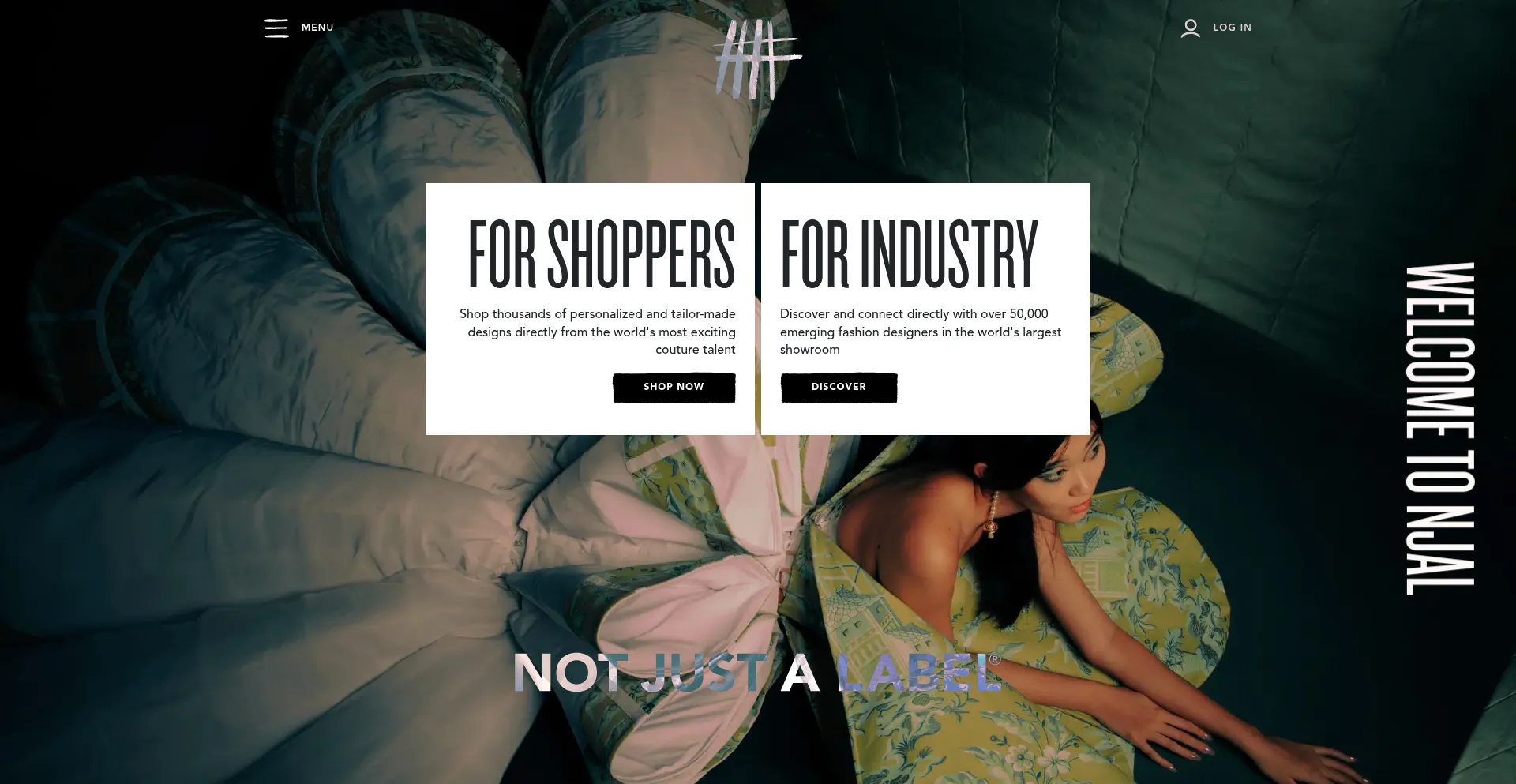 Website screenshot of Notjustalabel.com