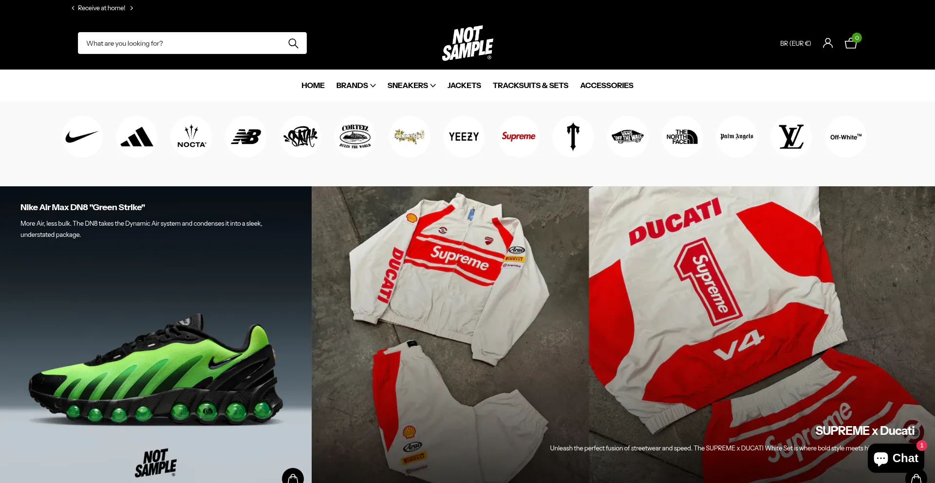 Website screenshot of Notsample.com