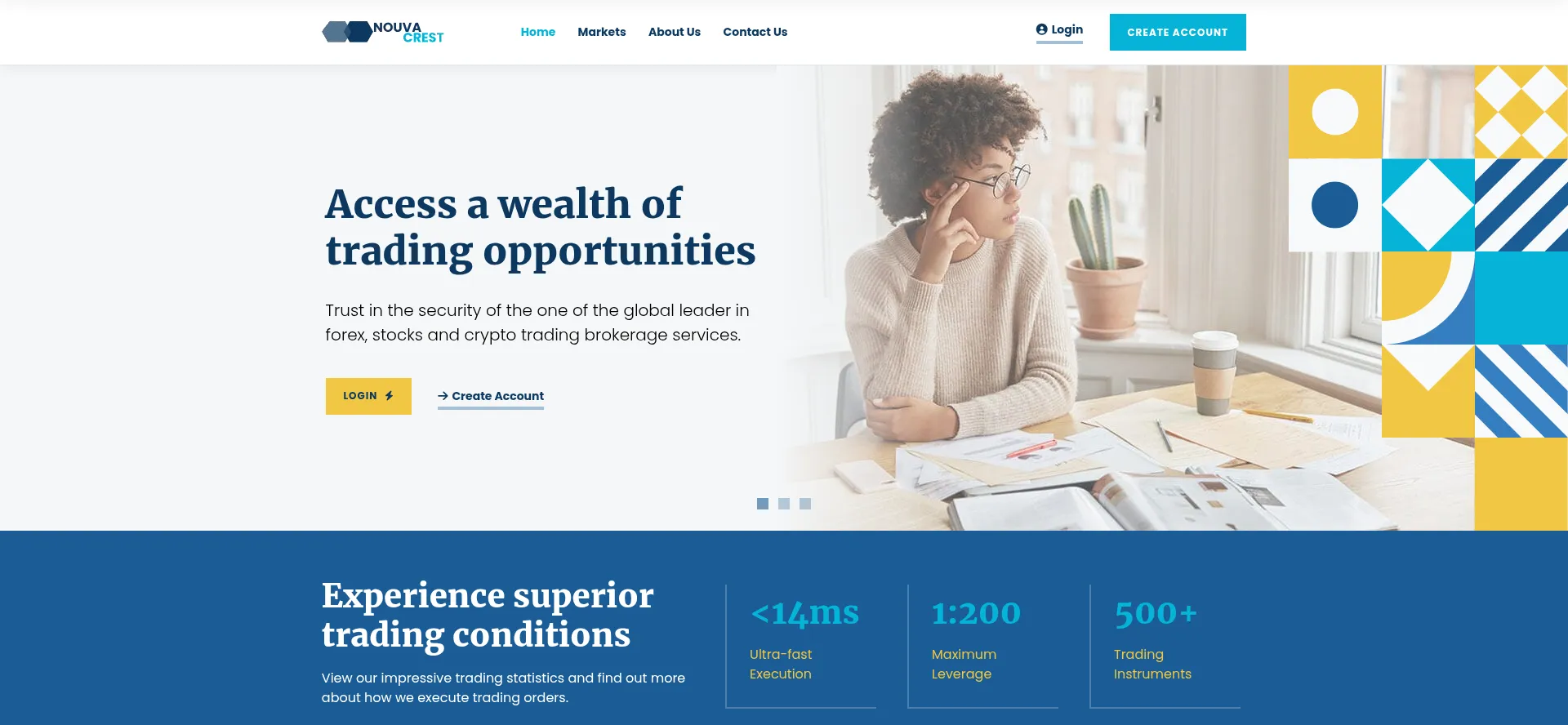 Website screenshot of Nouvacrest.com