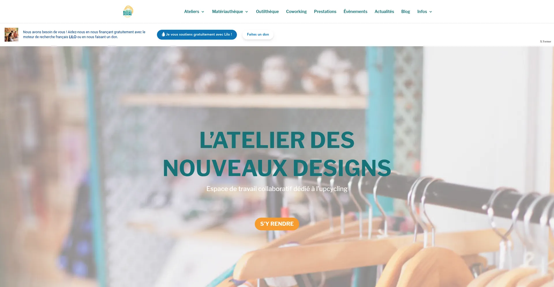 Website screenshot of Nouveauxdesigns.fr
