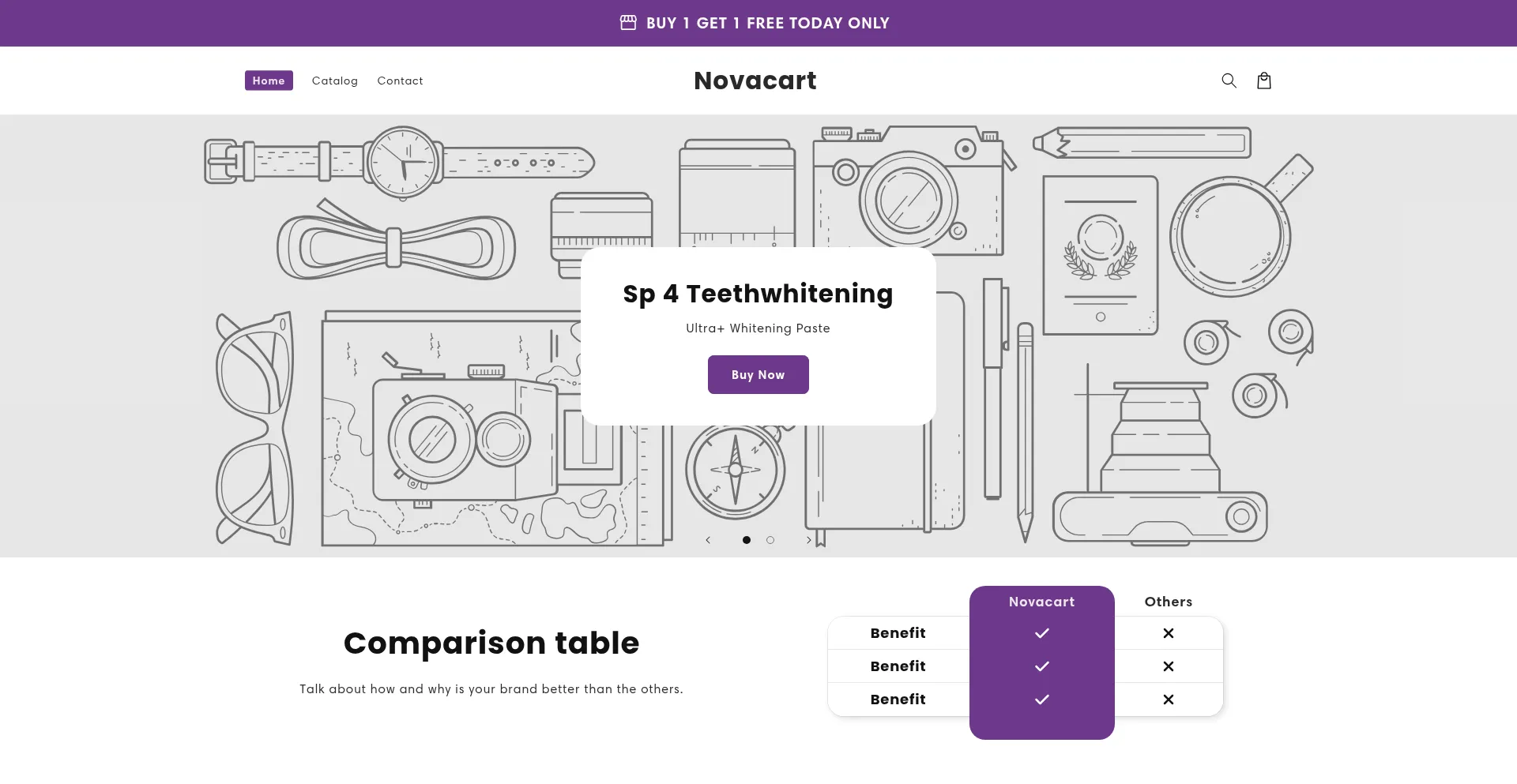 Website screenshot of Novacart.in
