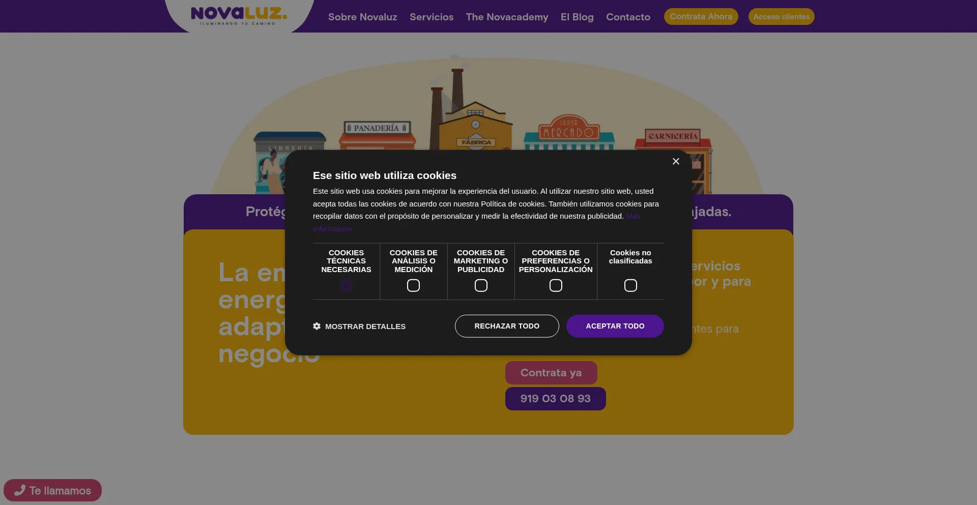 Novaluz.es Screenshot