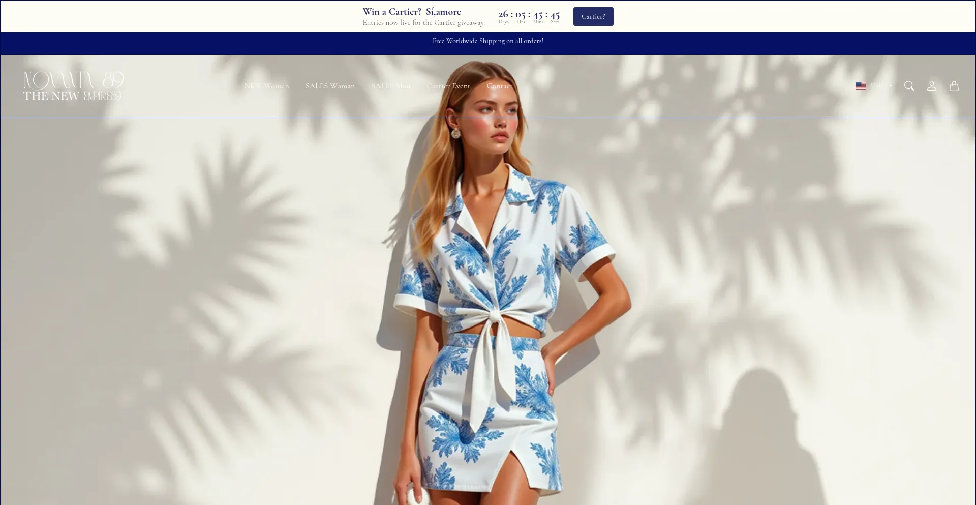 Website screenshot of Novanta89.com