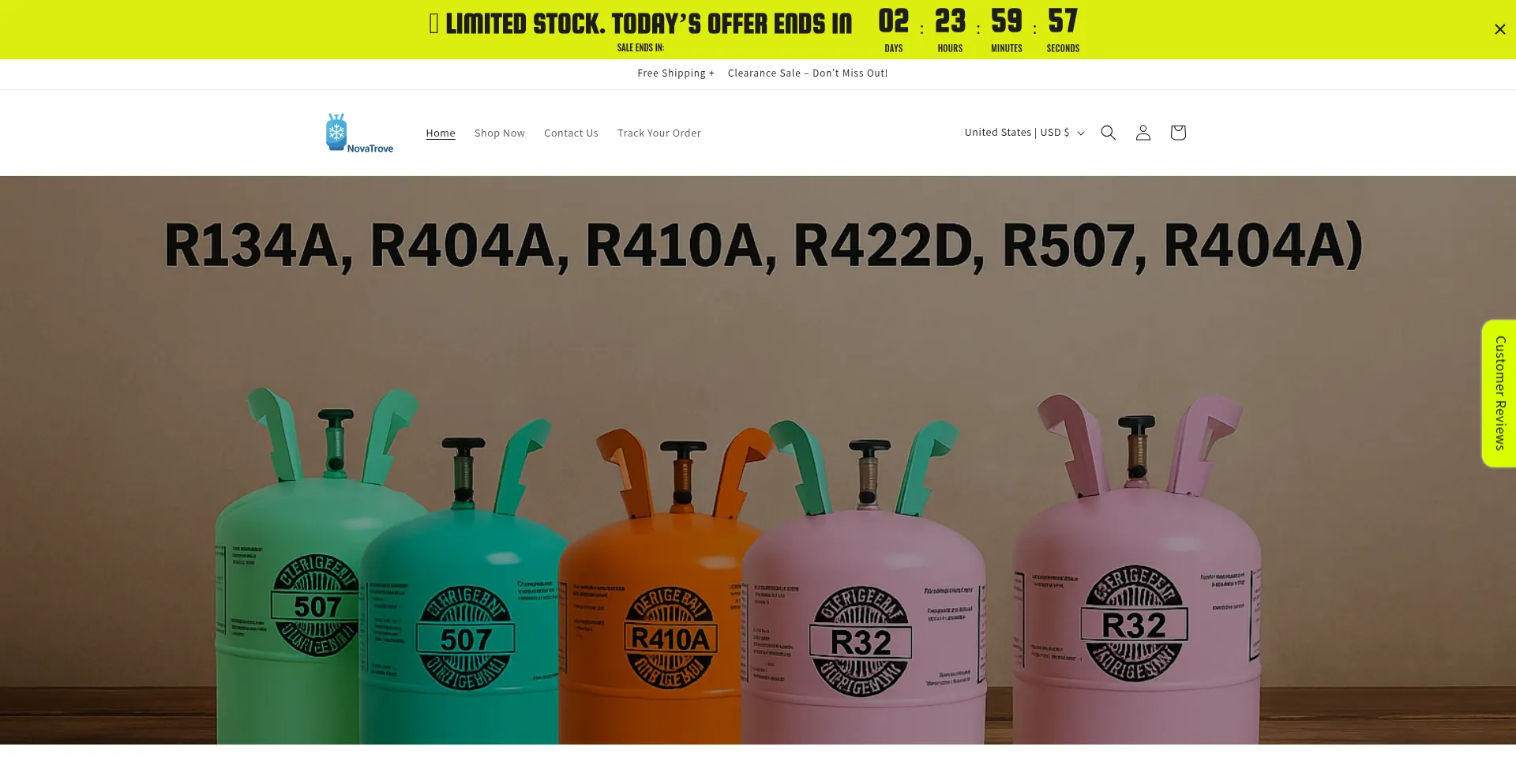 Website screenshot of Novattrovee.shop