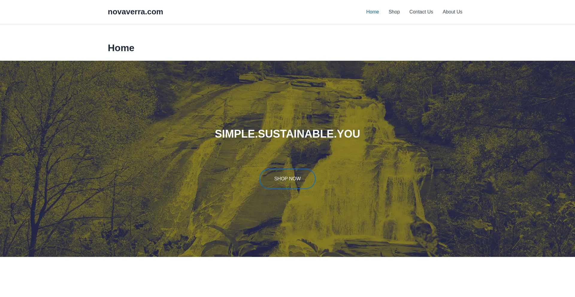 Website screenshot of Novaverra.com