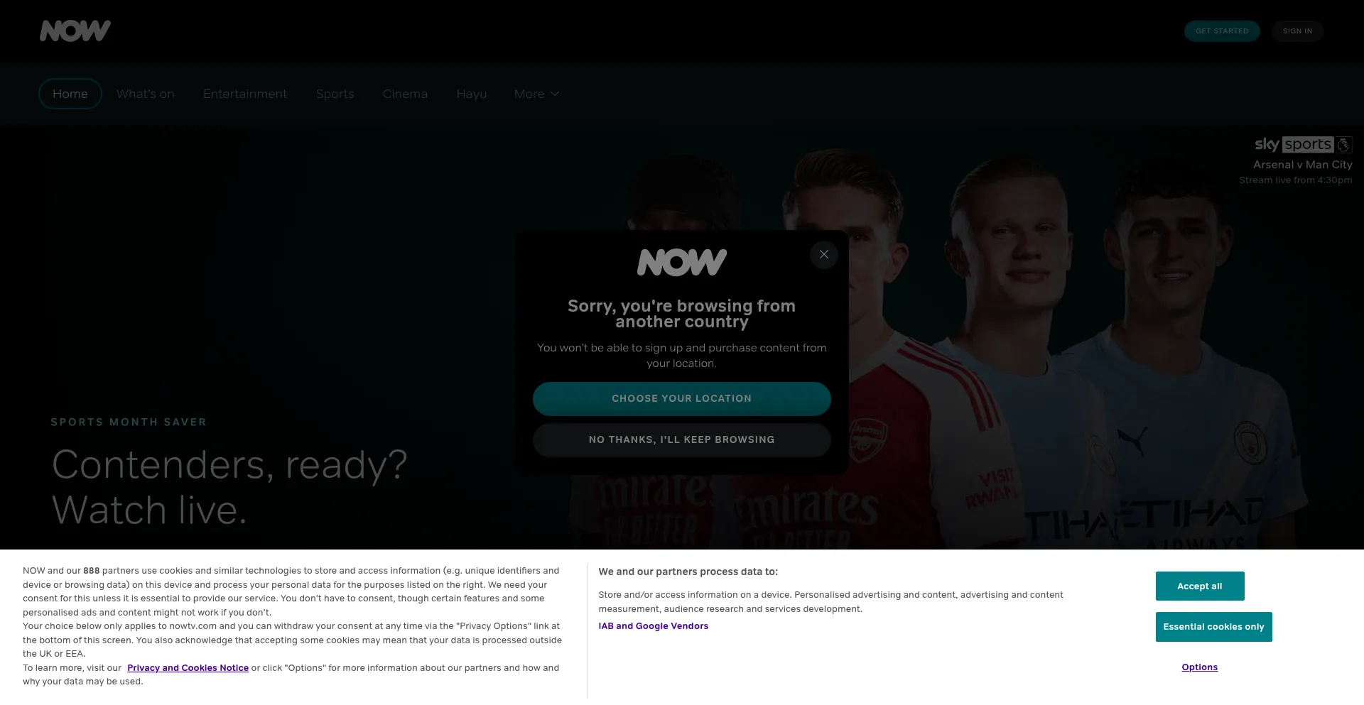 Nowtv.com Screenshot
