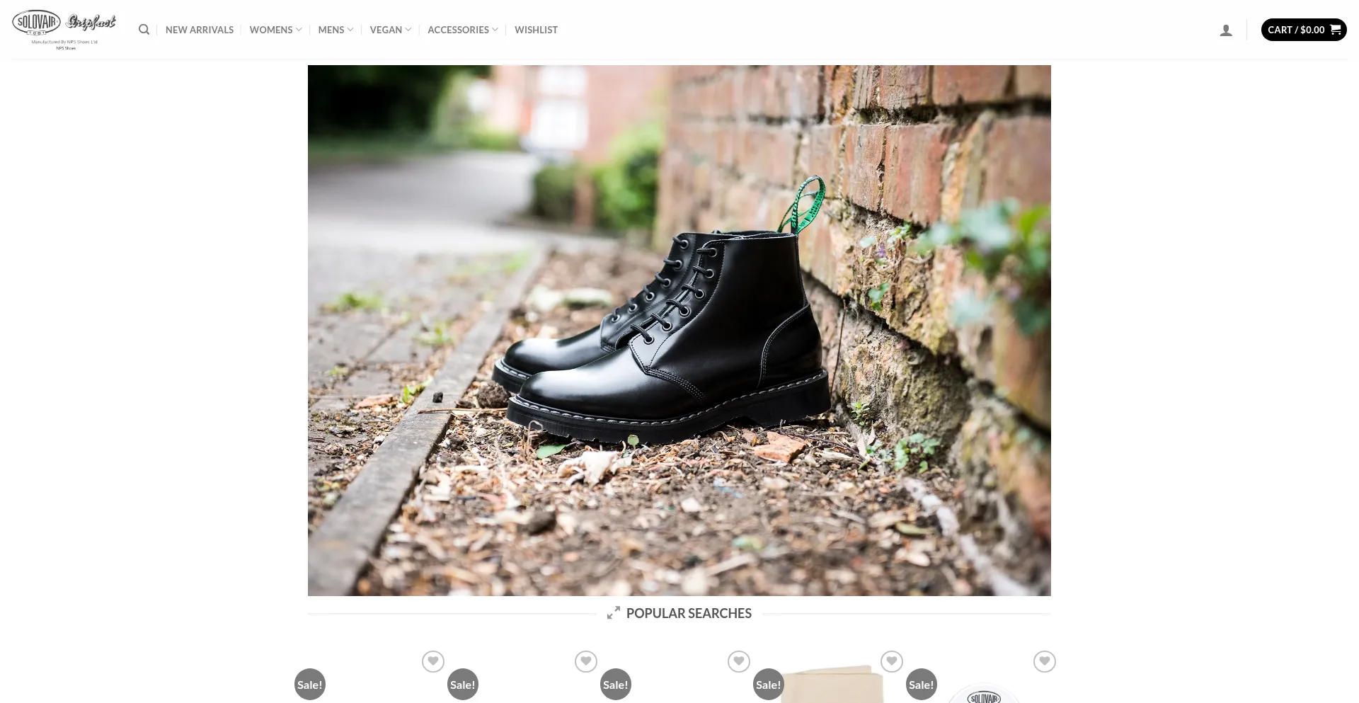 Website screenshot of Npsshoes.com