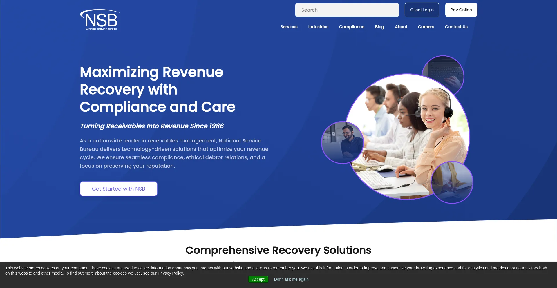 Website screenshot of Nsbi.net
