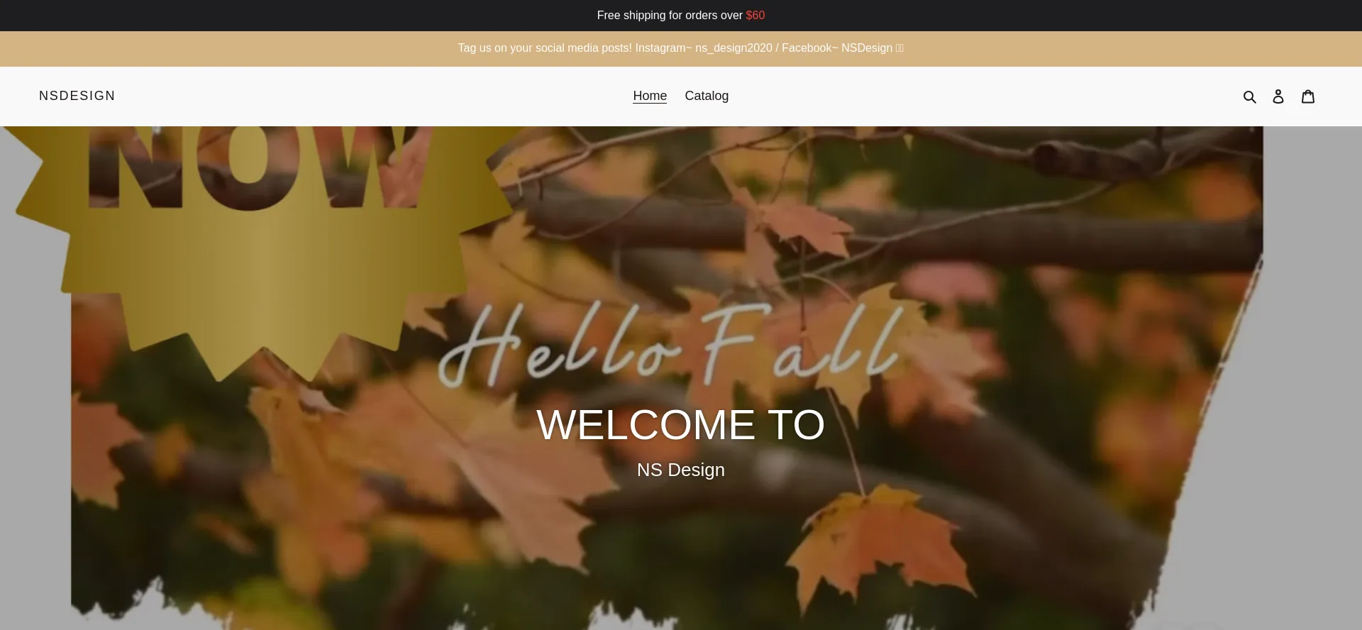 Website screenshot of Nsdesign.online