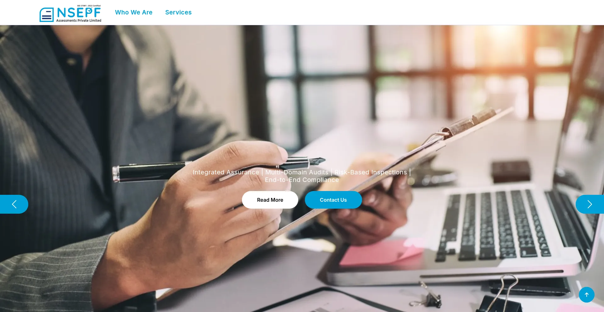 Website screenshot of Nsepfapl.in