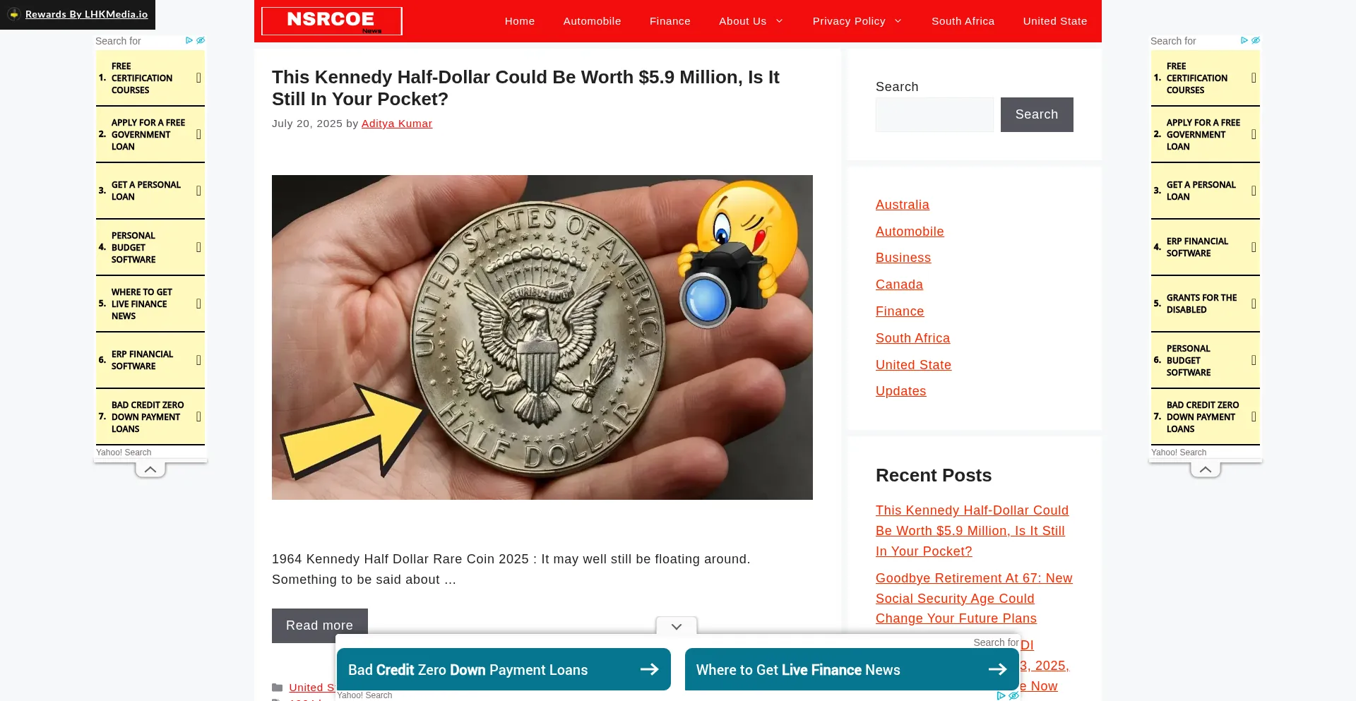 Website screenshot of Nsrcoe.in