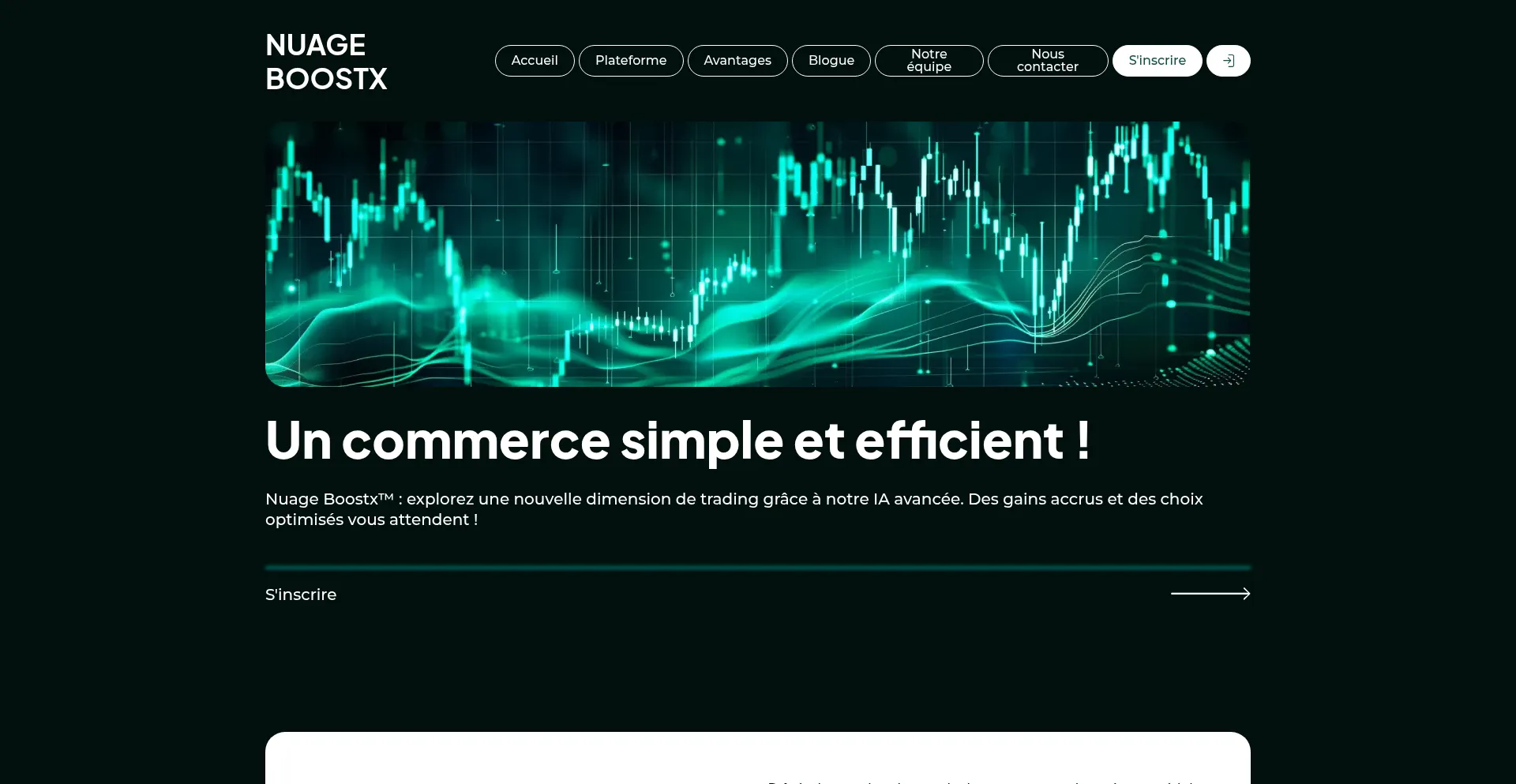 Website screenshot of Nuage-boostx.com