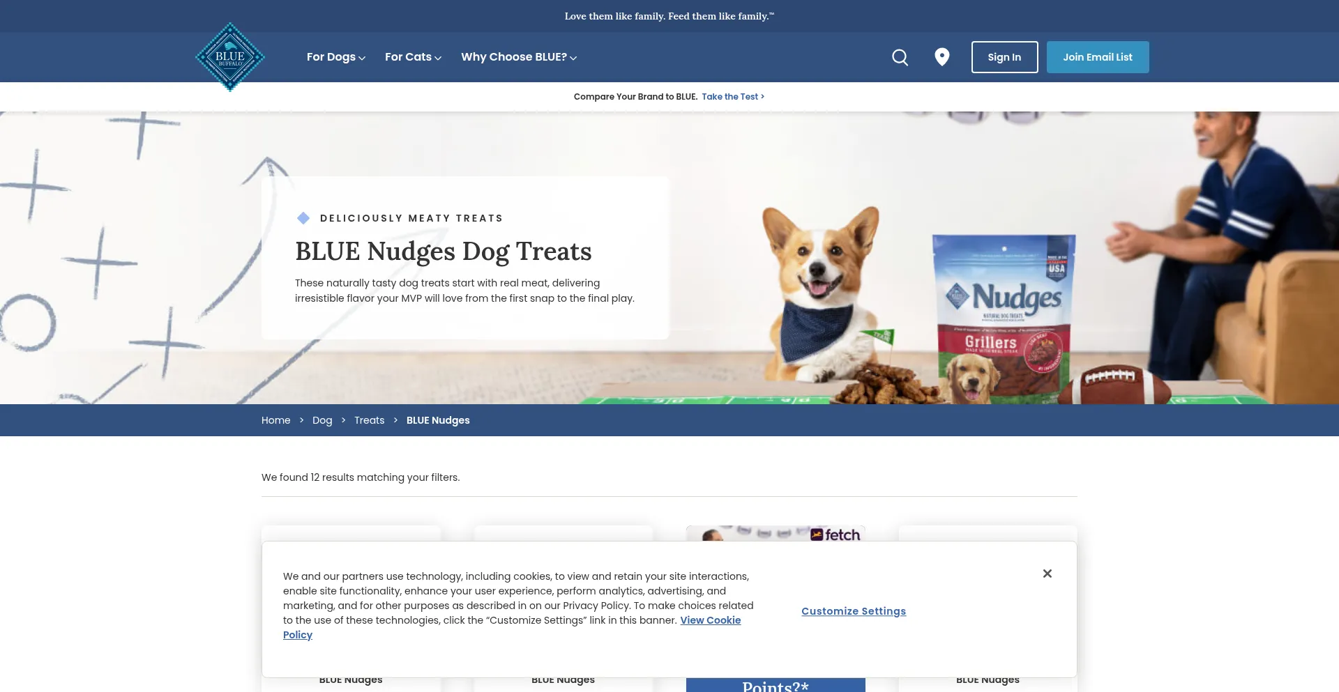 Nudgesdogtreats.com Screenshot