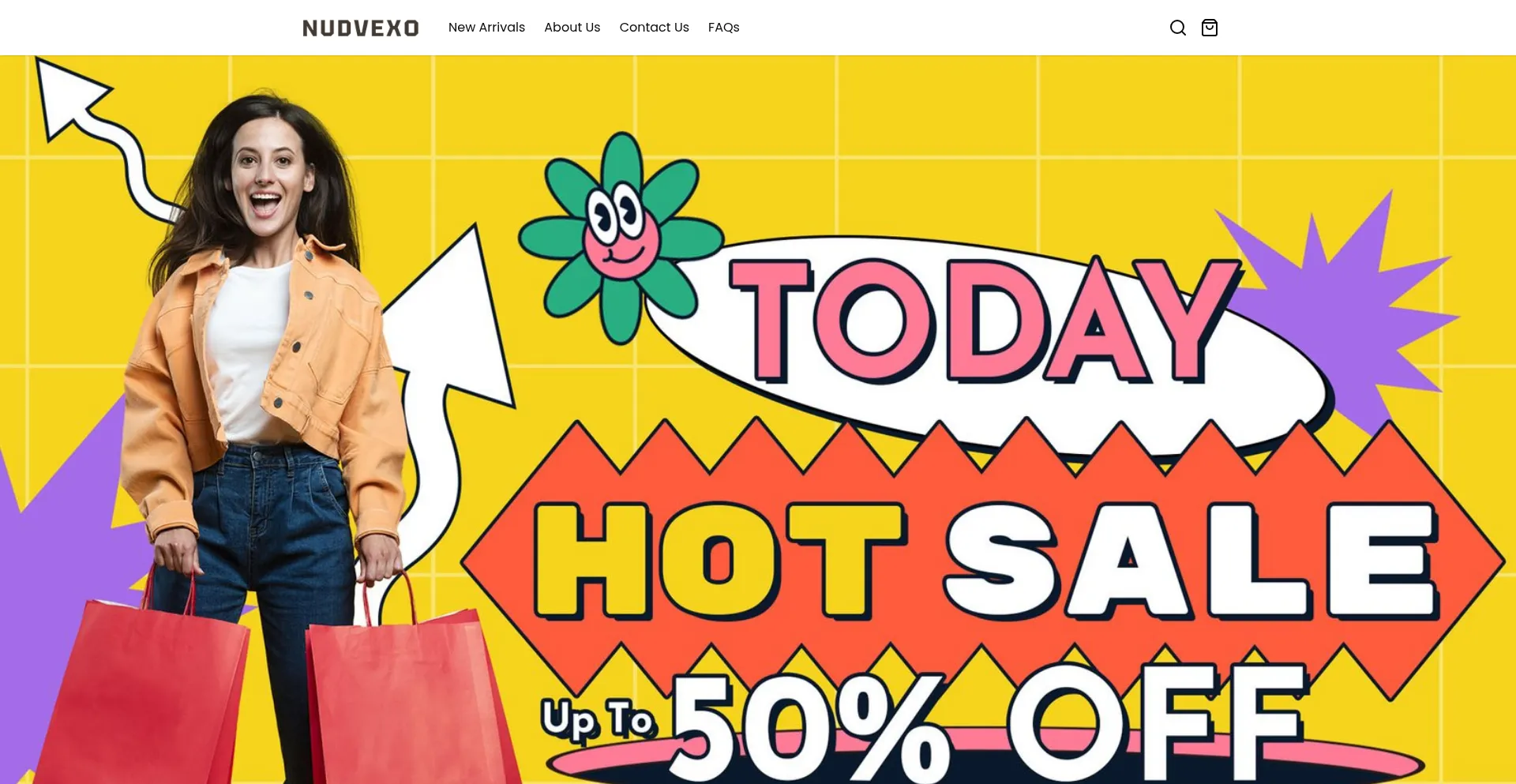 Website screenshot of Nudvexo.com