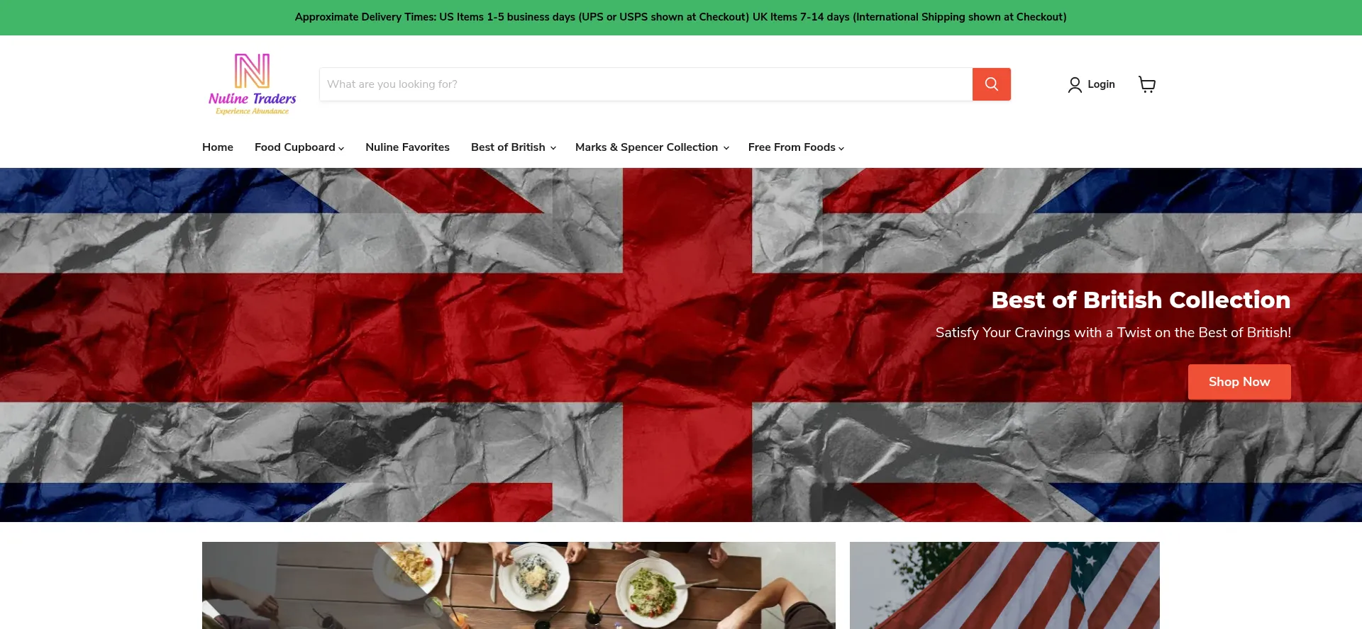 Website screenshot of Nulinetraders.com