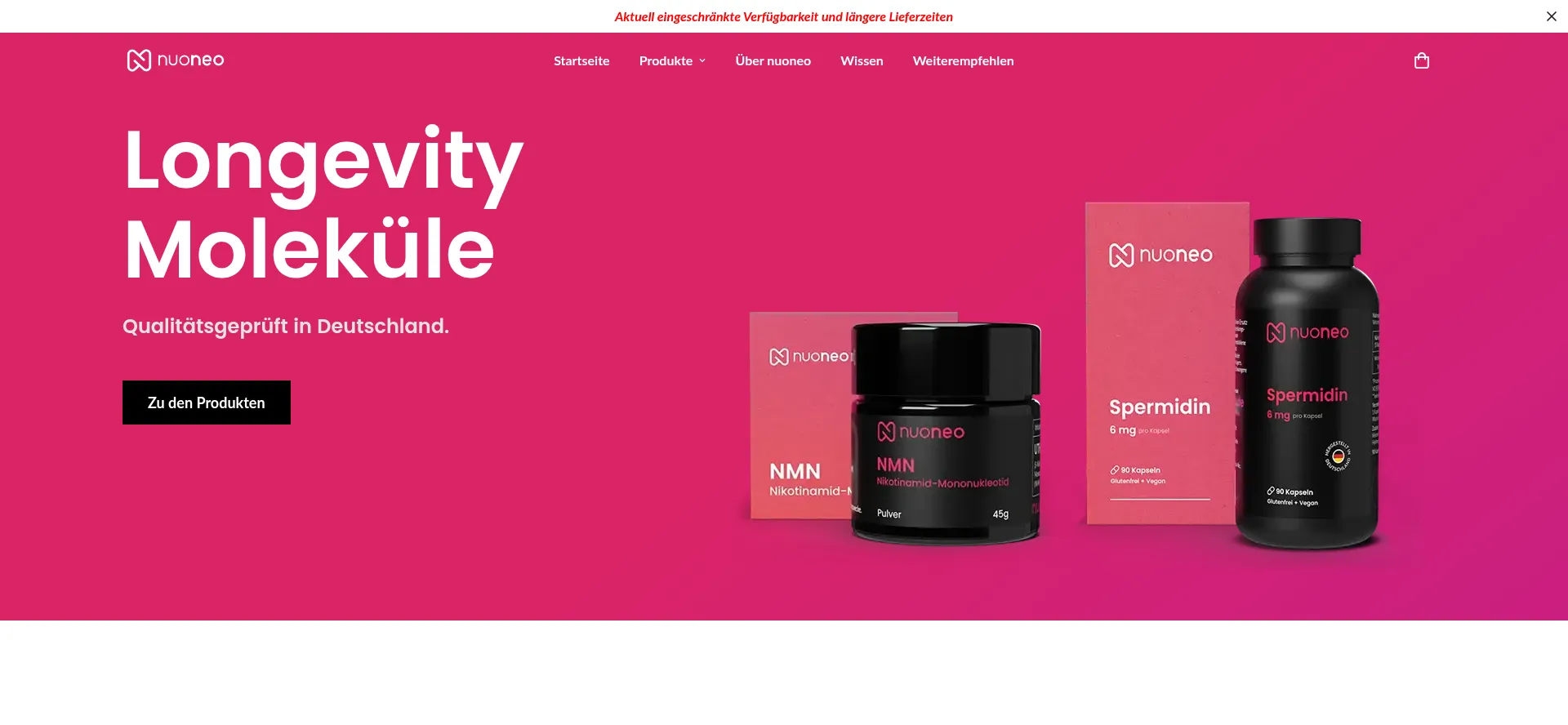 Website screenshot of Nuoneo.de