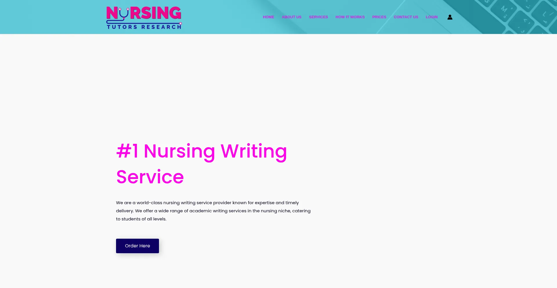 Website screenshot of Nursingtutorsresearch.com
