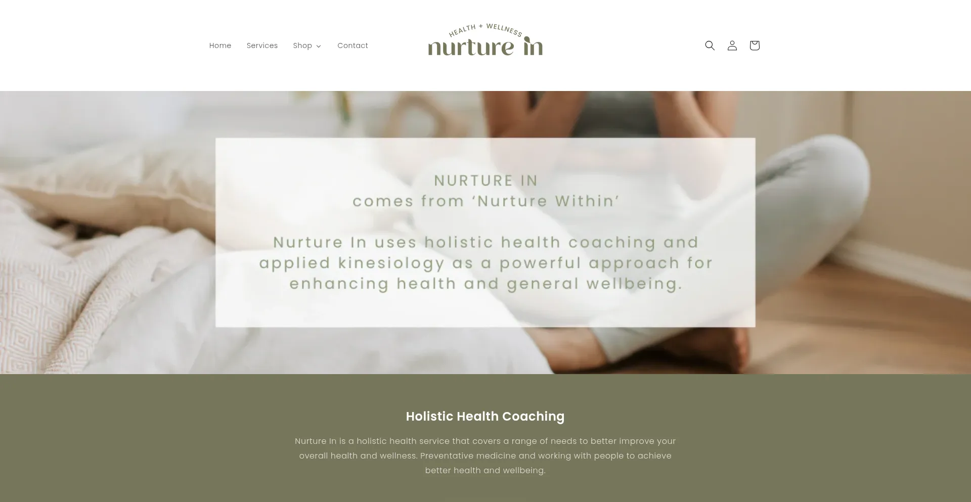 Website screenshot of Nurturein.co.nz