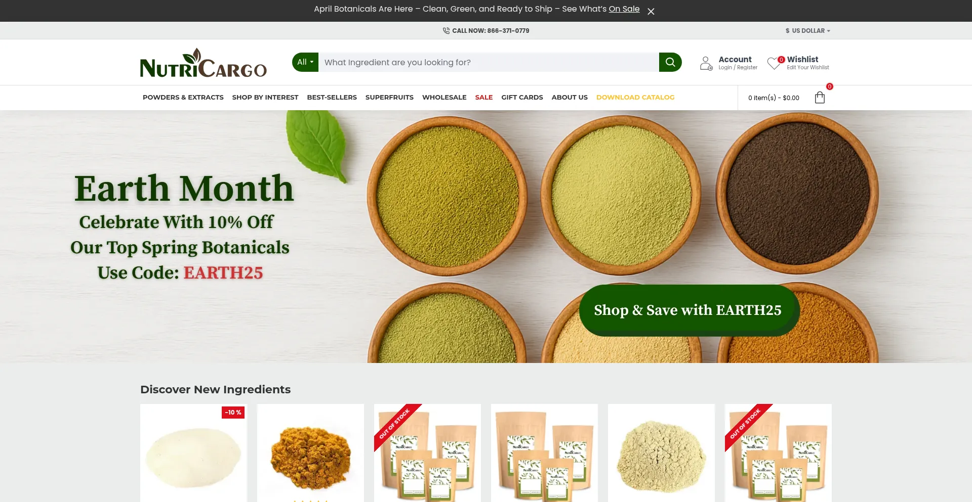 Website screenshot of Nutricargo.com