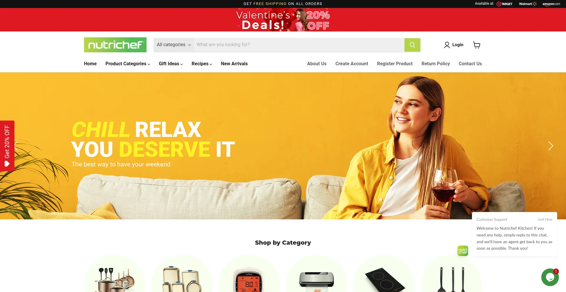 Website screenshot of Nutrichefkitchen.com