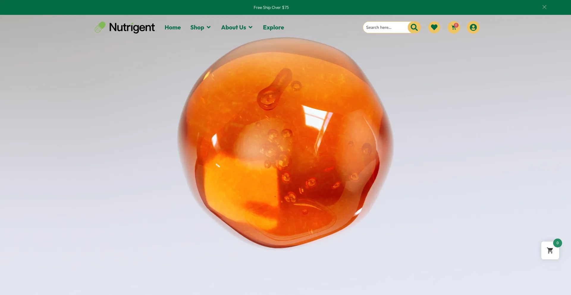 Website screenshot of Nutrigent.us
