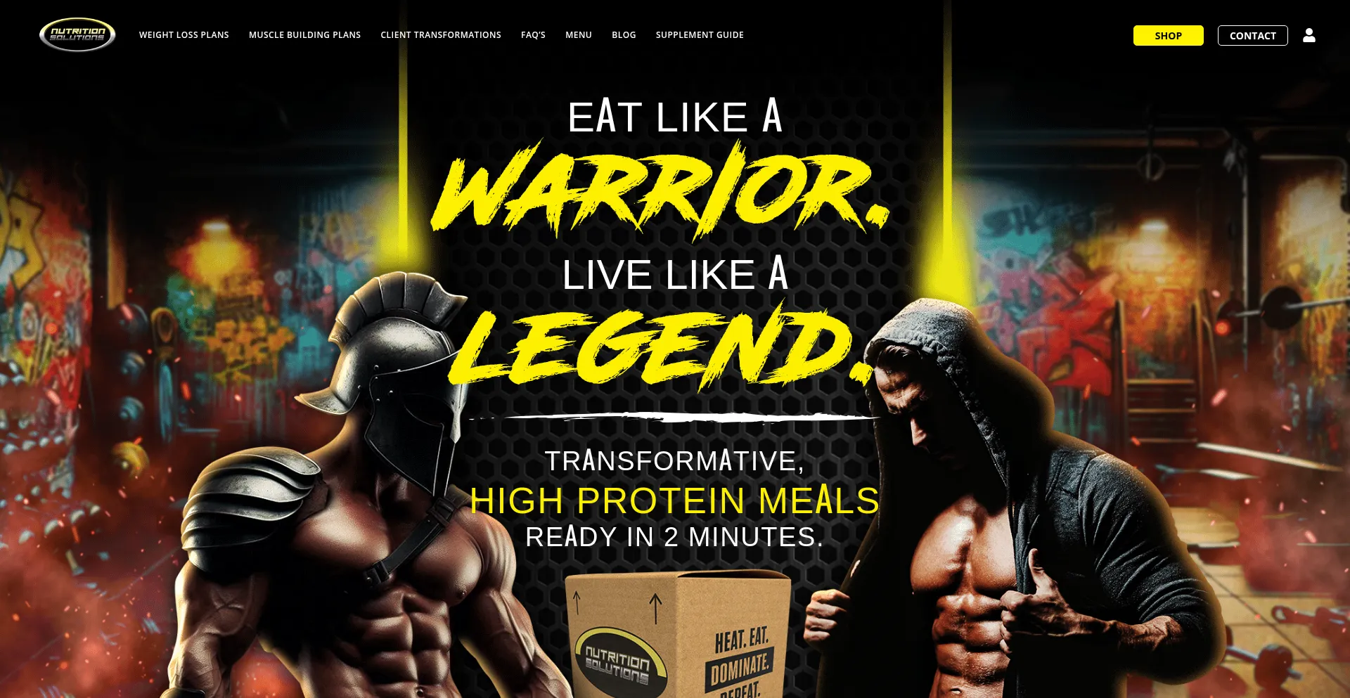 Website screenshot of Nutritionsolutions.com