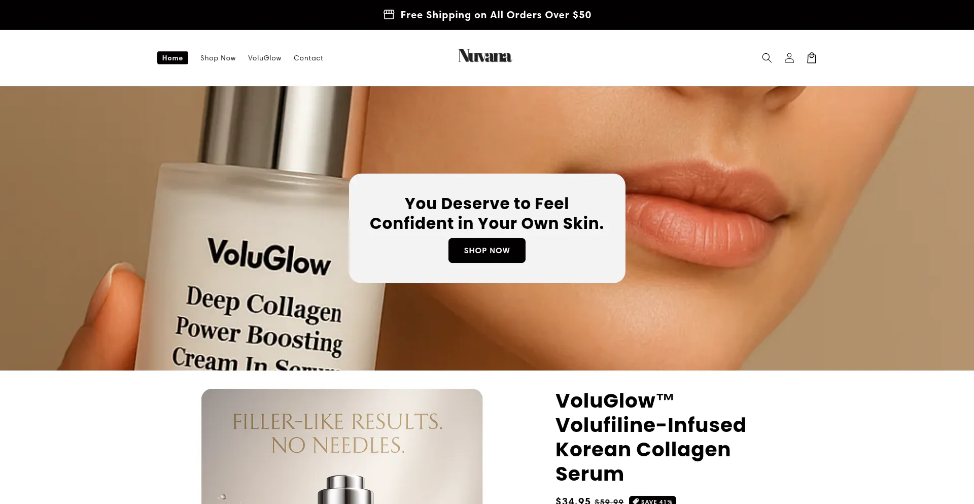 Website screenshot of Nuvanaco.com