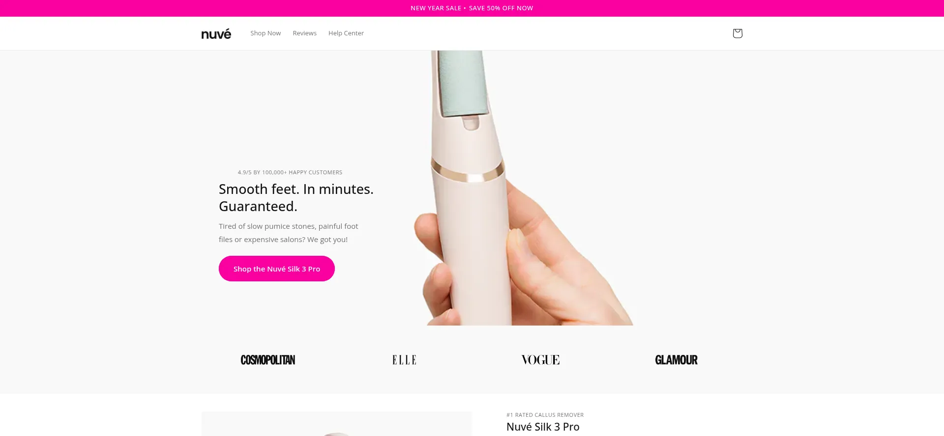 Website screenshot of Nuvebrand.com