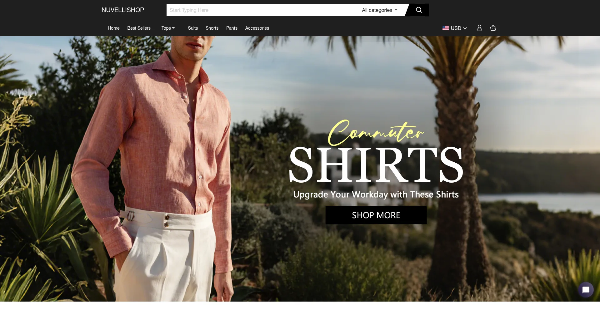 Website screenshot of Nuvellishop.com