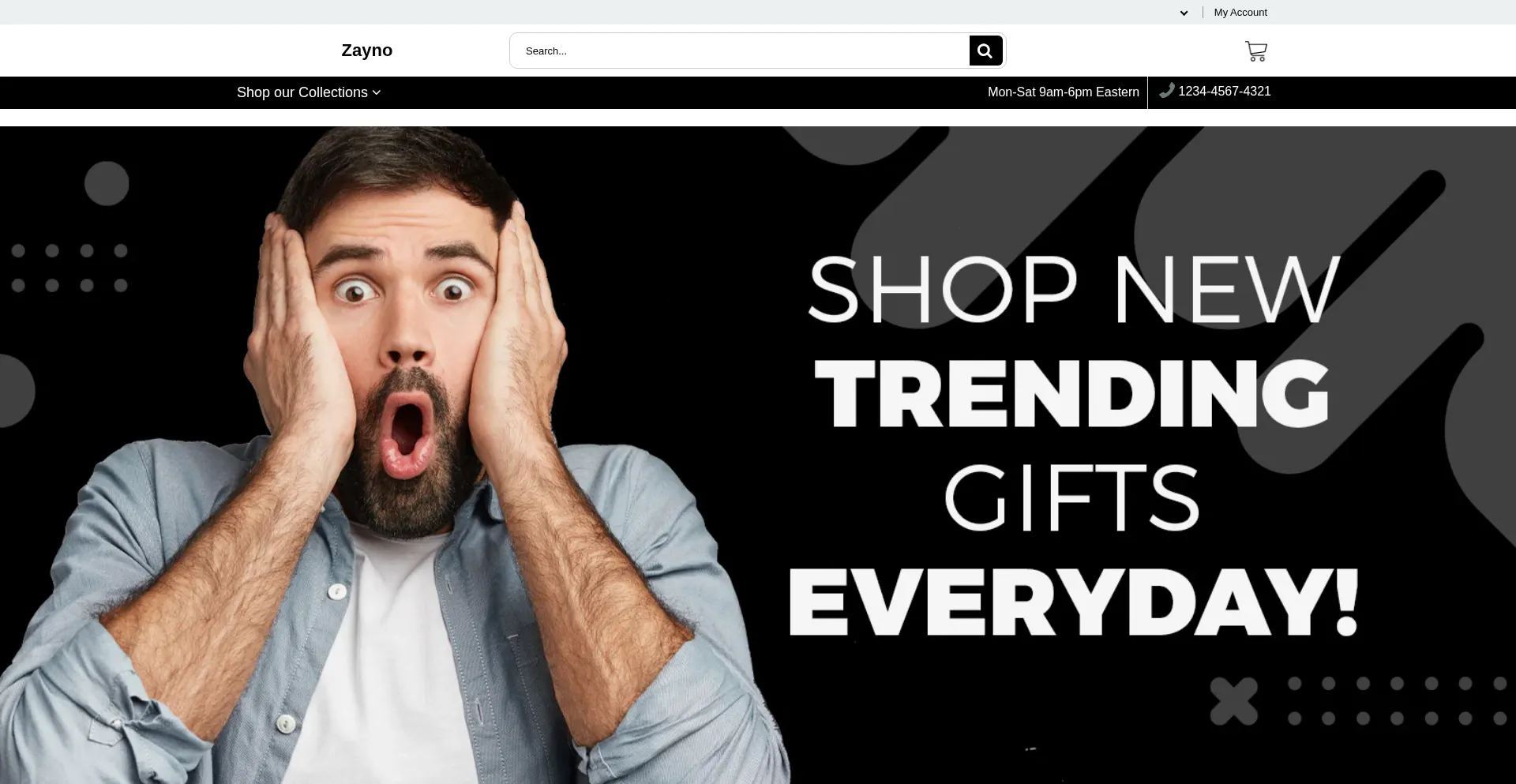 Website screenshot of Nuvexas.myshopify.com