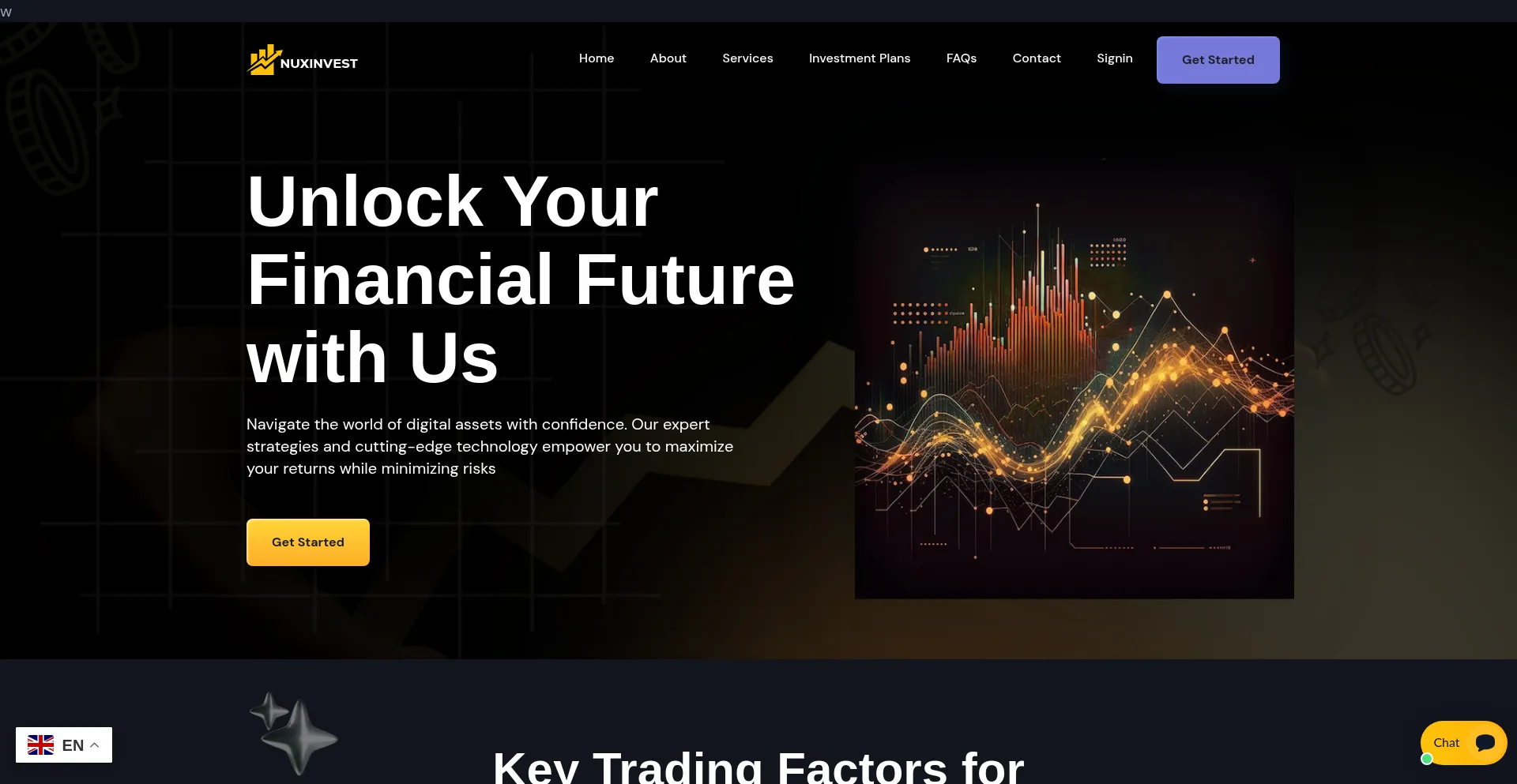 Website screenshot of Nuxinvest.com