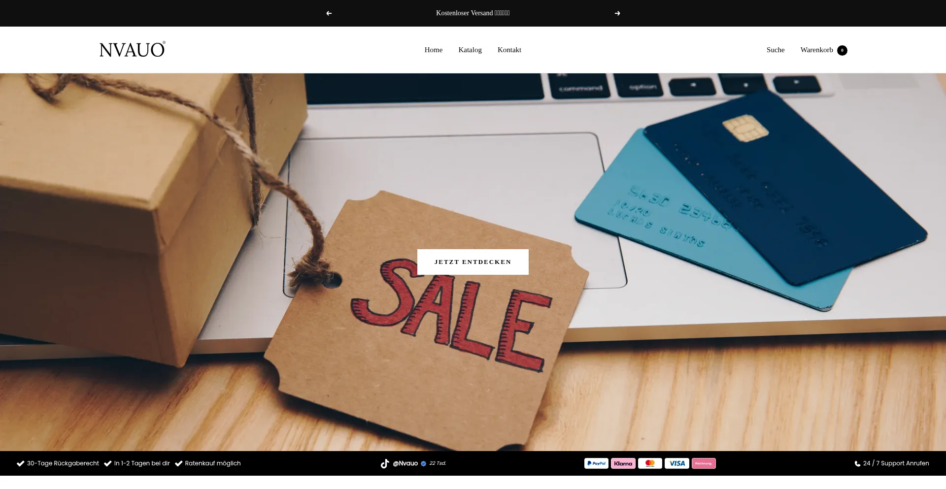 Website screenshot of Nvauo.de