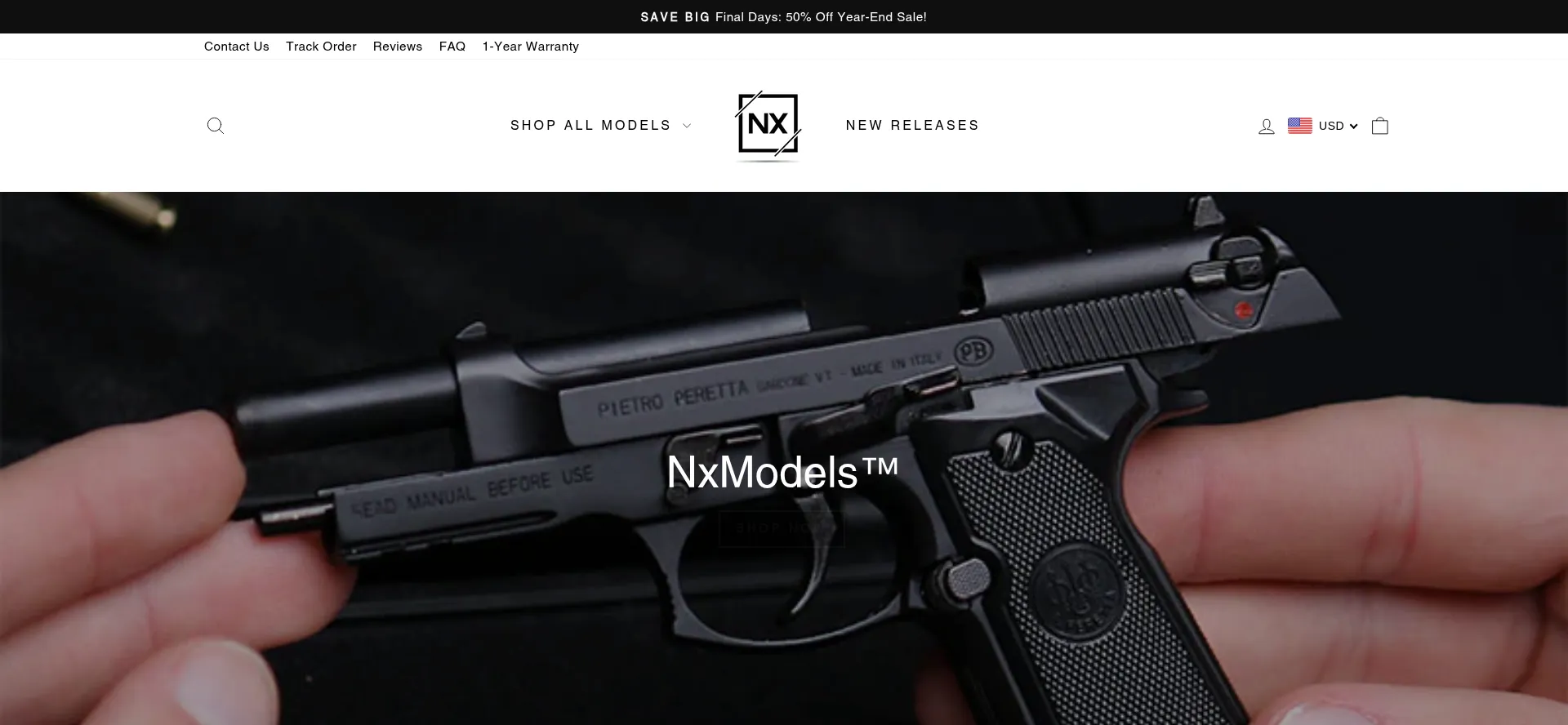 Website screenshot of Nxmodels.com