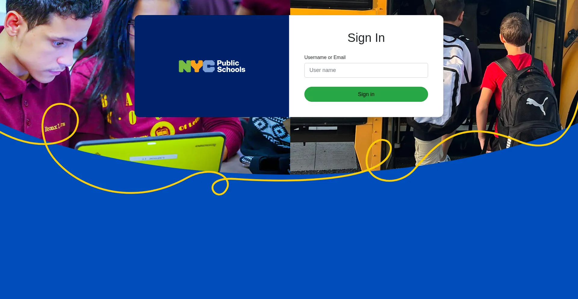 Website screenshot of Nycstudents.net