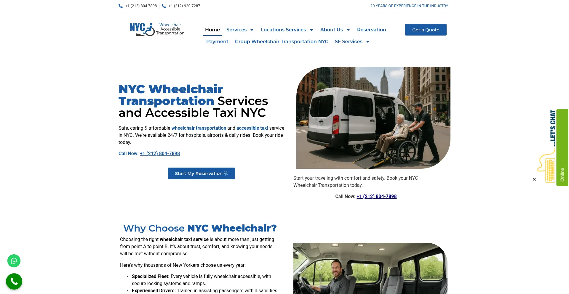 Nycwheelchair.com Screenshot