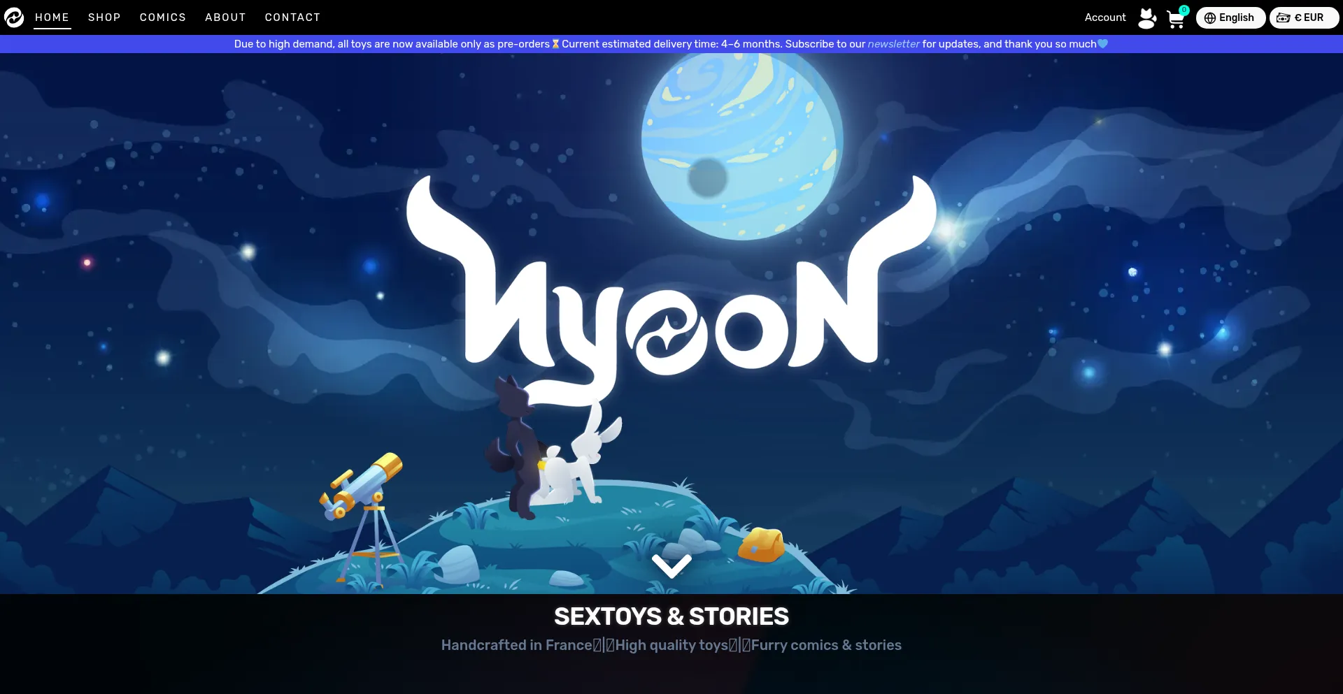 Website screenshot of Nyoon.com