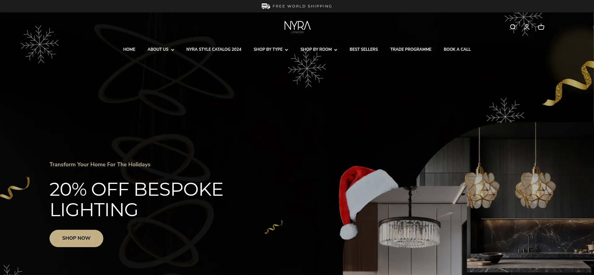 Website screenshot of Nyralondon.com