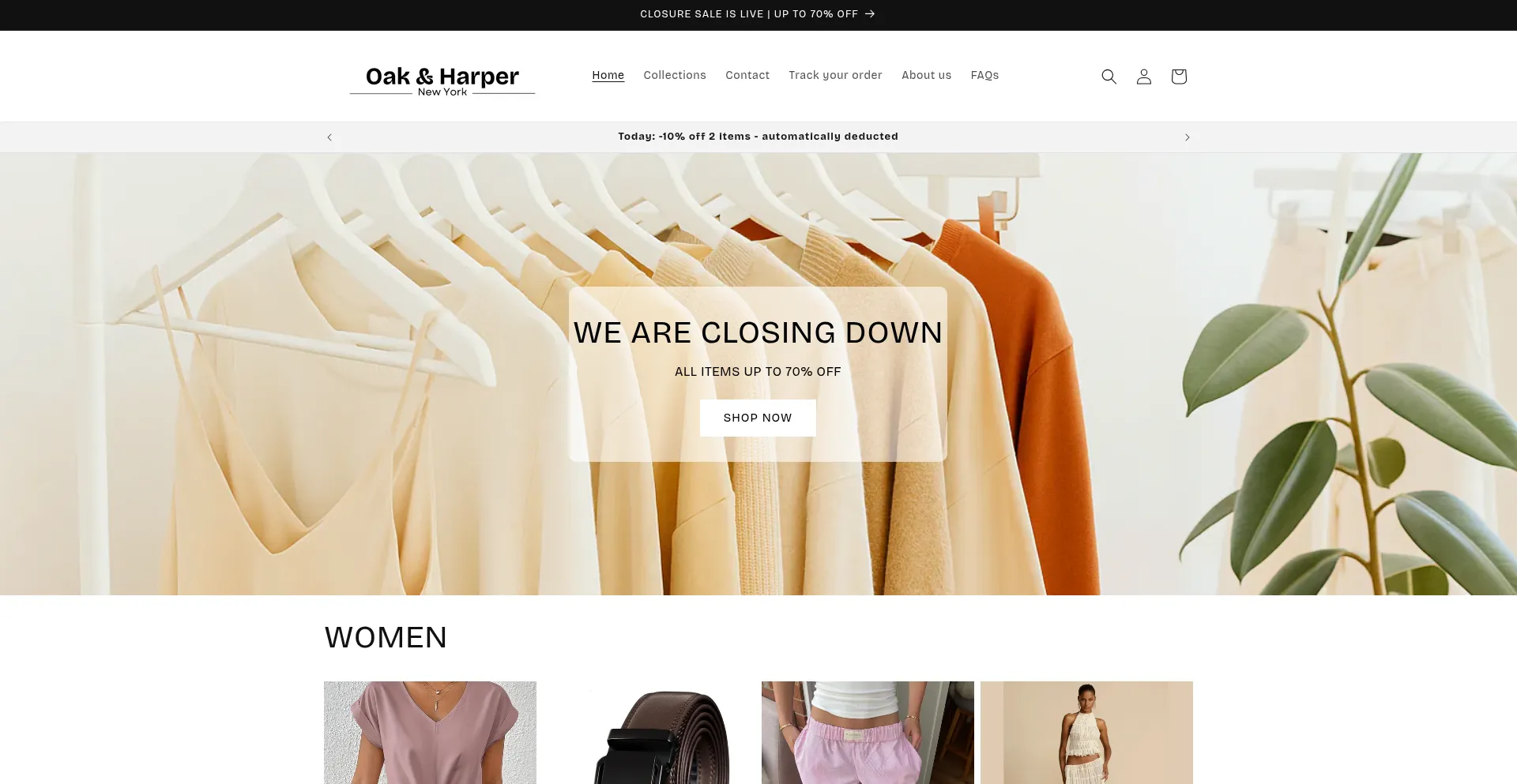 Website screenshot of Oakandharper.com