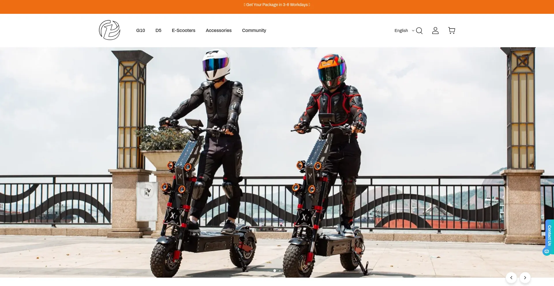Website screenshot of Obarter-escooters.com