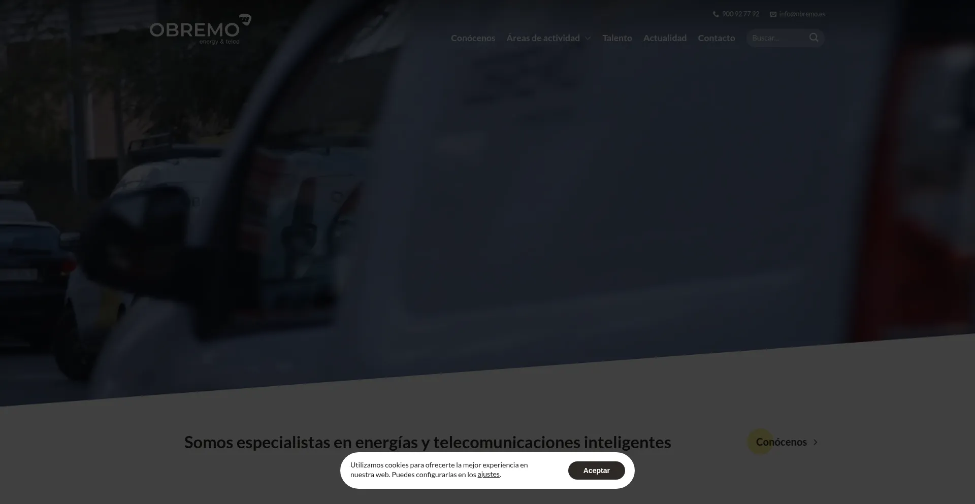 Website screenshot of Obremo.es