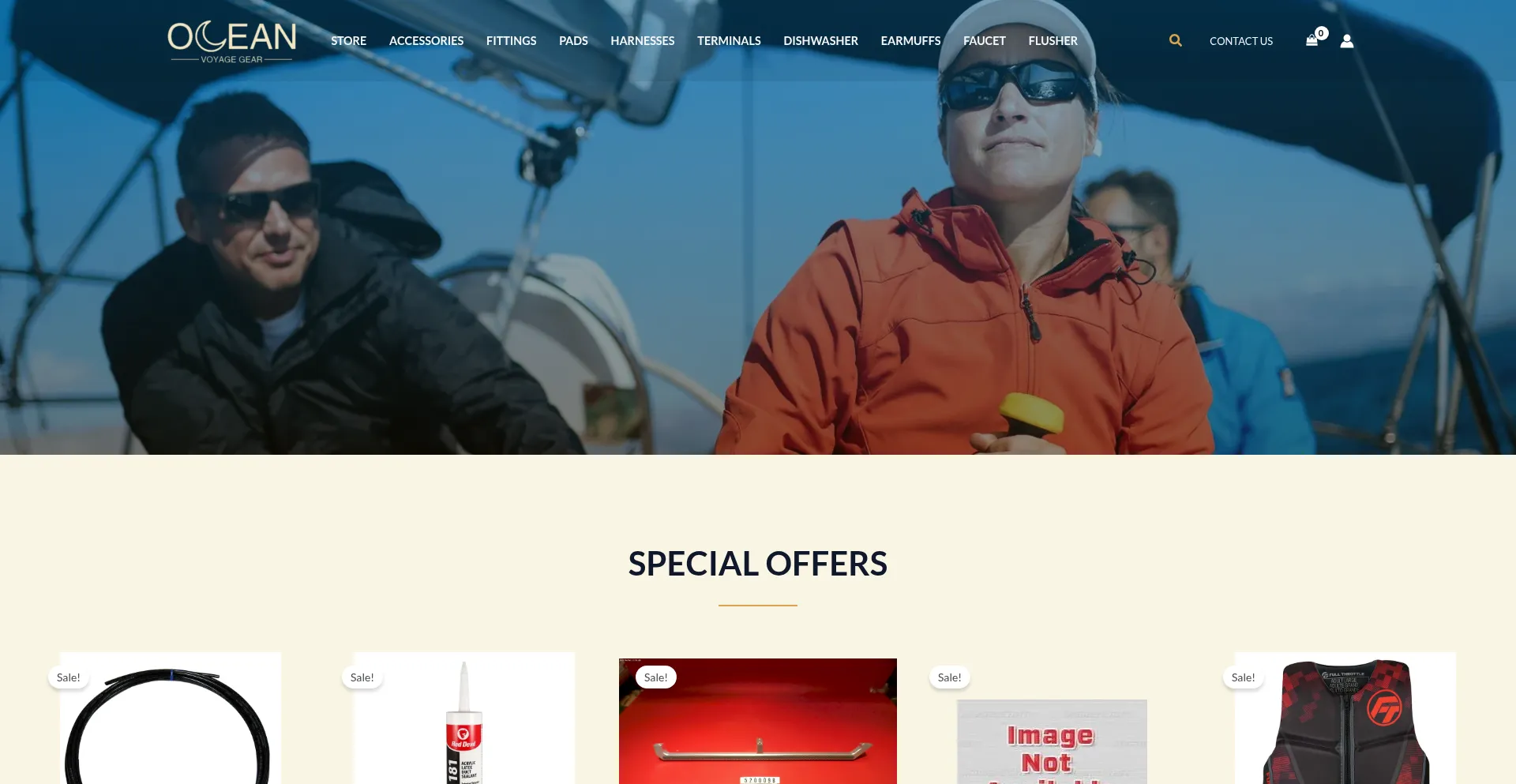 Website screenshot of Oceanvoyagegear.com