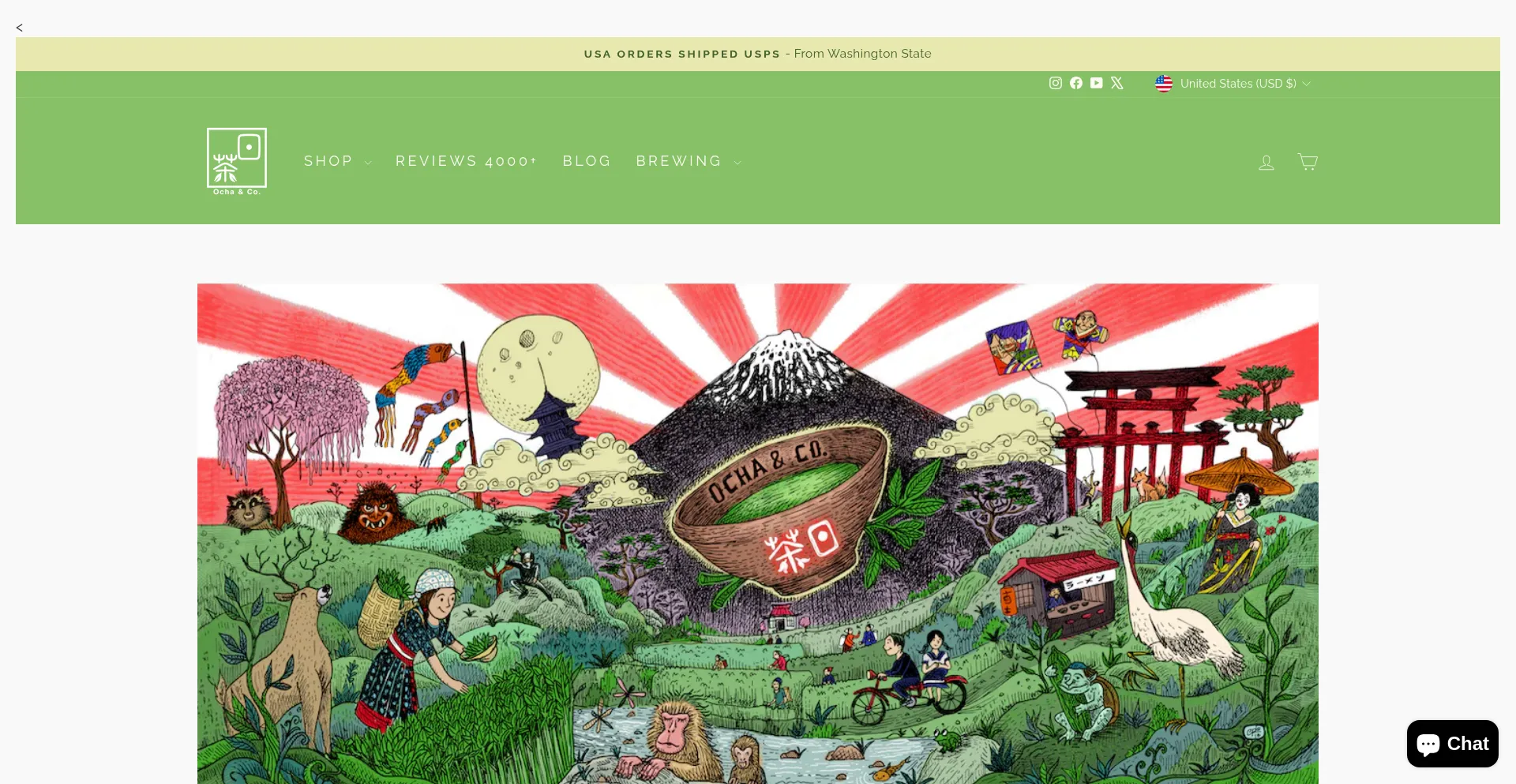 Website screenshot of Ochaandco.com