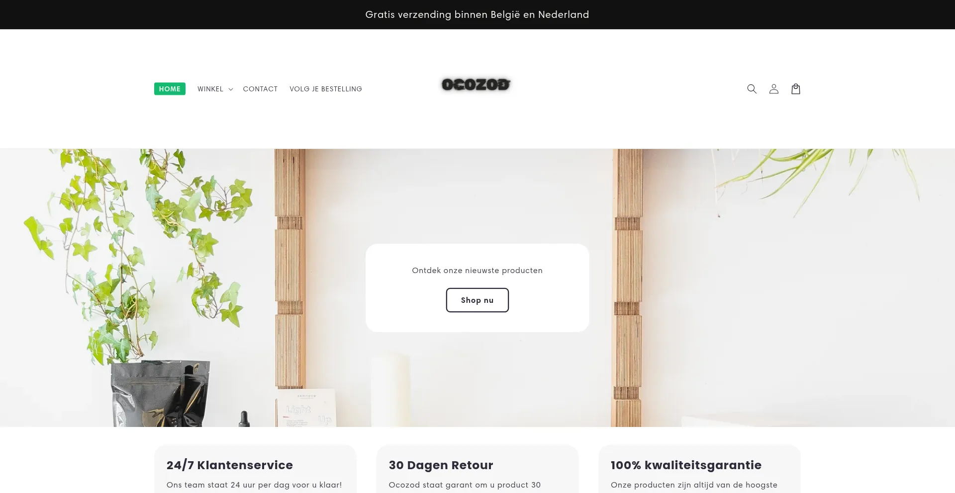 Website screenshot of Ocozod.com