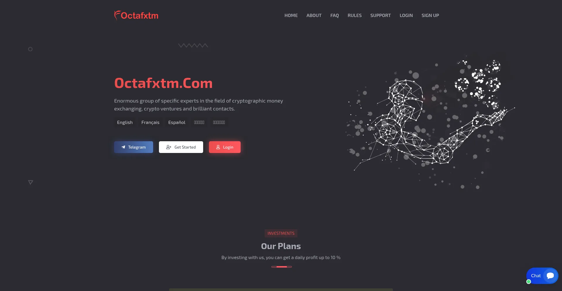 Website screenshot of Octafxtm.com