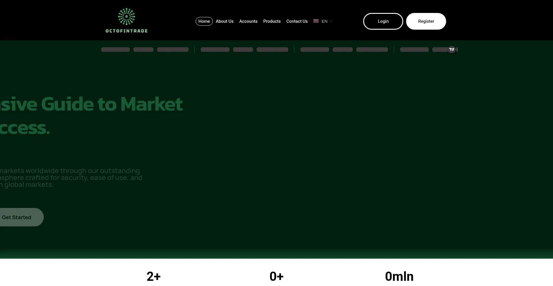 Website screenshot of Octofin.co