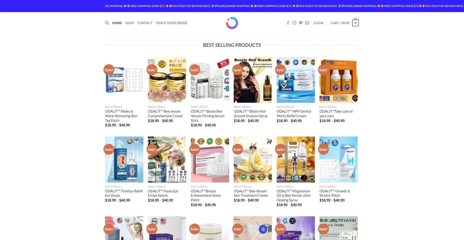 Website screenshot of Odalit.net